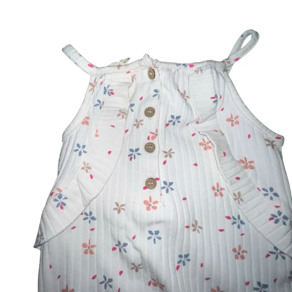 Set Of 3 Girls Baby One Piece Outfits Floral Stars 12 Months Cat & Jack Old Navy